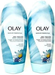 2 Ct Olay 18 Oz Moisture Ribbon Plus Shea & Blue Lotus Indulgent Rich Body Wash - Picture 1 of 1