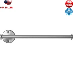 Metal Wall Mounted Paper Towel Holder 14 Inch Nickel Kitchen - Picture 1 of 9