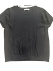 Calvin Klein extra großer Rundhalsausschnitt schwarz Kappe Ärmel Pullover Shirt Top Bluse...