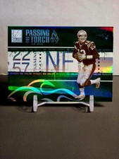 2005 Donruss Elite Tom Brady Passing The Torch Green Parallel # /500 Patriots