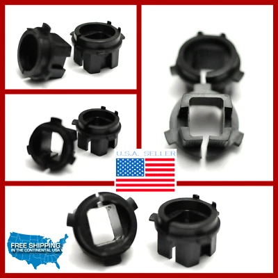 2X H7 Xenon HID Bulbs Adapters Holders For Hyundai Genesis Coupe and Veloster K5 - Image 1 of 4