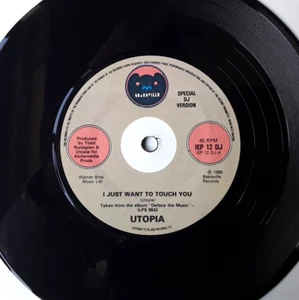 UTOPIA I Just Want To Touch You PROMO 7" (1980) Rare One Sided DJ Promo 7" - Picture 1 of 3