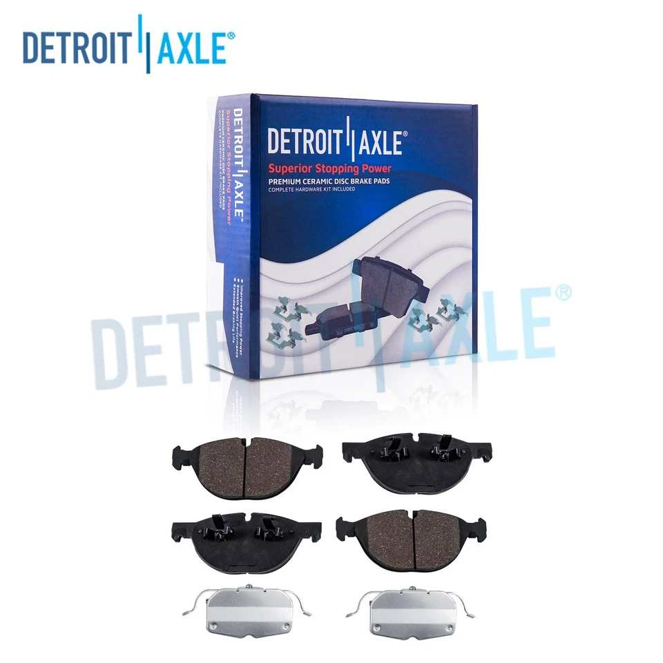 Pastilhas de freio dianteiras de cerâmica com ferragens para 2011 2012 2013 2014 - 2018 BMW X6 X5 - Imagem 1 de 4