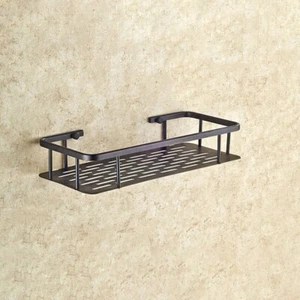 Oil Rubbed Bronze Bathroom Storage Holder Shelf Shower Organizer Rack Wall Mount - Picture 1 of 6