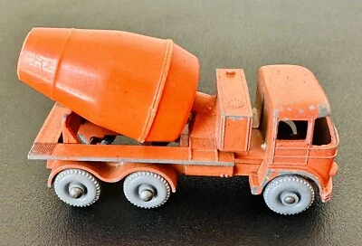 Lesney Matchbox 1961 juguete fundido a presión n.º 26 naranja gris rueda mezcladora de cemento Foto 1 de 4