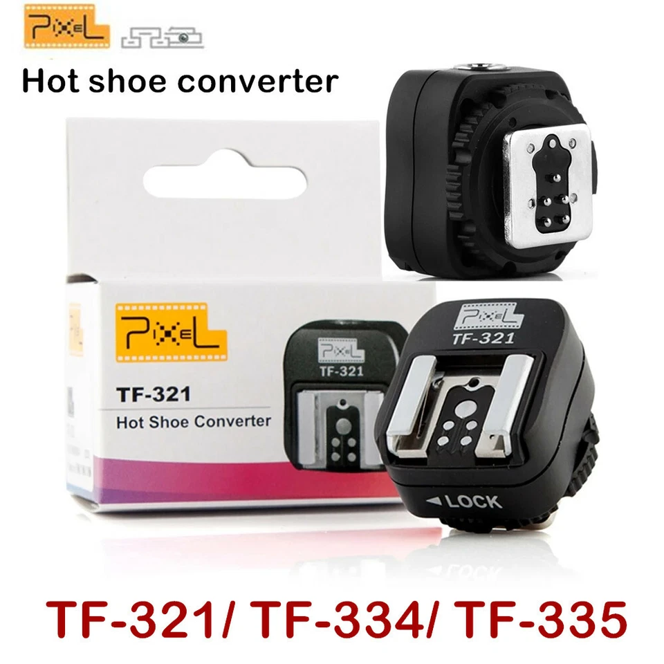 New Pixel TF-321 Hot shoe Adapter Converter fr Canon Nikon Sony Flash - Image 1 of 4