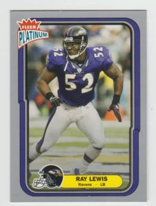 RAY LEWIS Ravens 2004 Fleer Platinum PLATINUM FINISH #76 SP Parallel 014/100 HOF - Picture 1 of 2