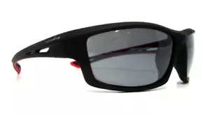 IRONMAN Black/Red Wrap Sunglasses IF 1902 BLK 100% UVA-UVB Protection - Picture 1 of 6
