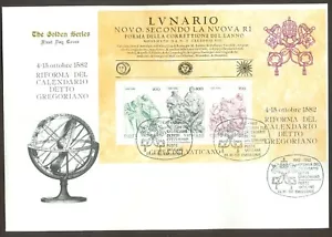 Vatican City Sc# 717A: Gregorian Calendar souvenir sheet on FDC - Picture 1 of 1