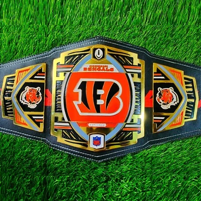 Cincinnati Bengals Tiger Fútbol Campeonato Título Cinturón Adulto Talla 2mm Zinc Foto 1 de 3