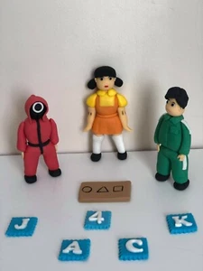 UNOFFICIAL Squid Games Personalised Birthday Handmade 100% Edible Cake Topper - Picture 1 of 17