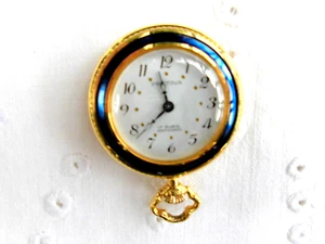 Damen-Taschenuhr Prätina( Dugena )mit Blumendekor, mechanisches Werk, ungetragen - Bild 1 von 5