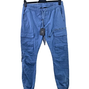 Voi London Becklow Tapered Cargo Cotton Jogger, Size 32R, Light Blue, RRP £60 - Picture 1 of 18