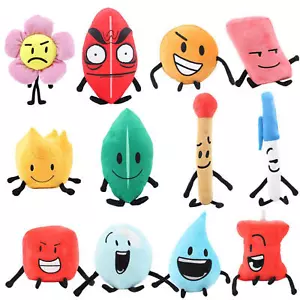 Battle for Dream Island BFDI Leafy Firey Waterdrop Bubble juego de marionetas lleno - Imagen 1 de 24