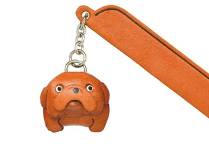 Bulldog Leather dog Charm Bookmarker *VANCA* Made in Japan #61713 - Picture 1 of 10