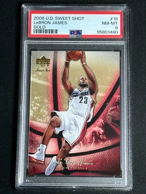 2006 Upper Deck Sweet Shot Gold Lebron James #15 PSA Graded Card SP /199 LOW POP - Image 1 of 3