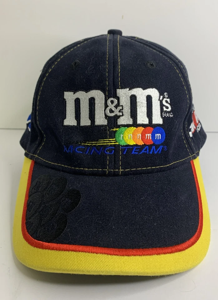 Кепка гоночной команды NASCAR M&M NO38 Elliot Sadler Black Chase подлинная облегающая кепка - Изображение 1 из 4