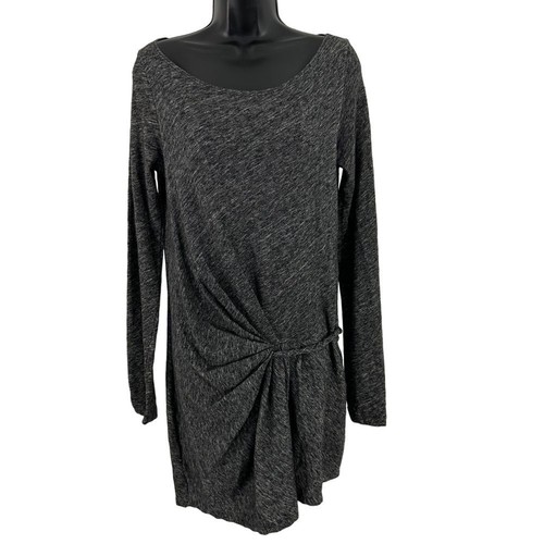 VETEMENTS Thakoon Mini Abito Pullover Thakoon Scollo Scoop Lana Vergine Twist Grigio Taglia Media