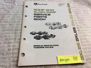 ROCKWELL SERVICE PARTS BOOK SQHP,SL/SQ-100/P Single reduction Tadem axles - Picture 1 of 2