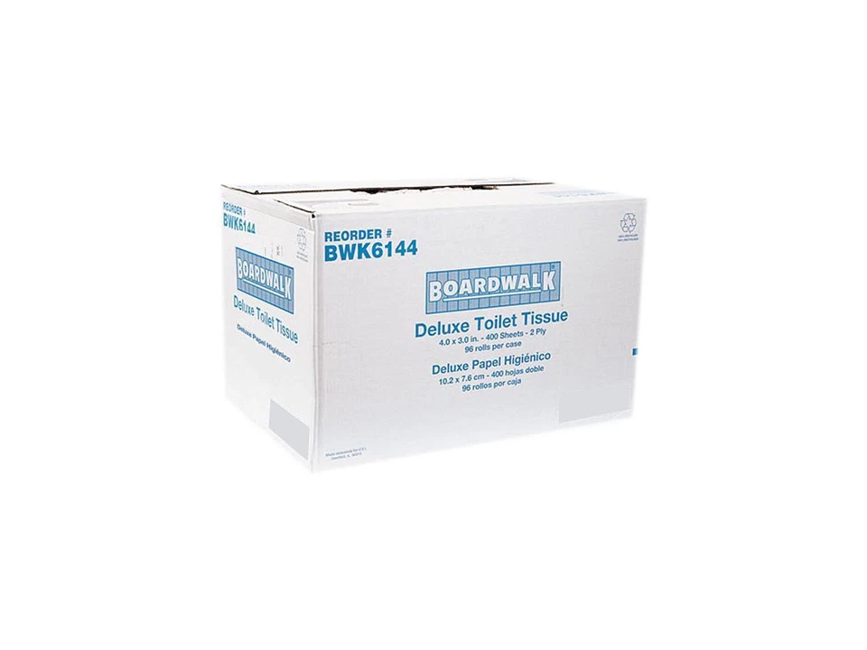 Boardwalk 6144 2-Ply Dry Toilet Tissue, 400 Sheets - 96 Rolls
