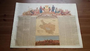 1875 MAPA Provincia de Alava Dedicado Marques de Urquijo Cromo Boronat y Satorre - Imagen 1 de 1