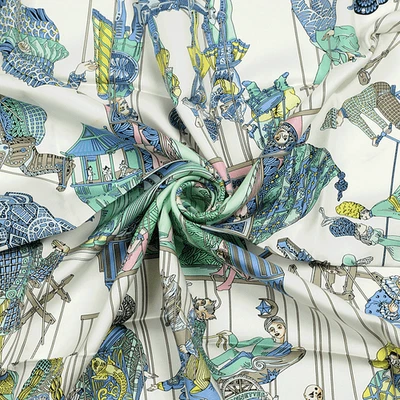 Bufanda Hermes TEMPS DES MARIONNETTES Fular de seda Carre ANNIE FAIVRE 90 cm Foto 1 de 4