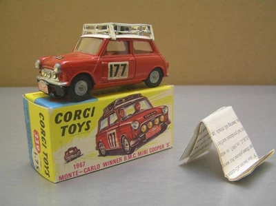 Corgi Toys 339 BMC Mini Cooper S 1967 Monte Carlo Winner Mint In Box Superb - Image 1 of 4