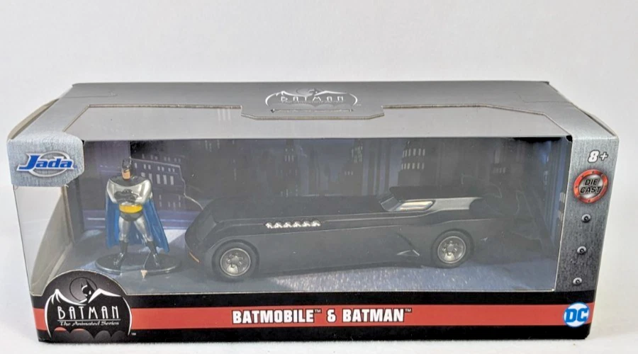 Jada Toys - DC - Batman Animated Series Batmobile + Figure - Die-Cast - Image 1 of 3