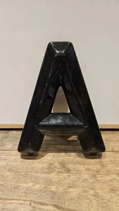 Vintage Gemini 6" Black Snap Lok Plastic Marquee Letter "A" For Signs Theater  - Picture 1 of 6