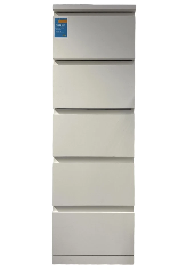 New IKEA STORKLINTA 5-Drawer White Chest Dresser (15 ¾x18 ⅞x47 ¼ ") 205.592.85 — 第 1/1 张图片