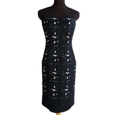 Vestido sin tirantes corsé trasero negro con cordones talla 4 de Charles Chang Lima para mujer Foto 1 de 4