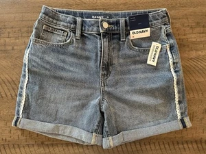Old Navy Denim Shorts Adjustable Waist Youth Girls Size 16 High Rise / R246 - Picture 1 of 4