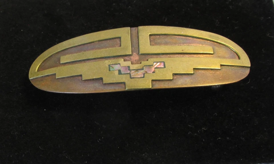 Pinza para el pelo Southwestern vintage mezcla de metal con pasador de gran alcance Foto 1 de 4