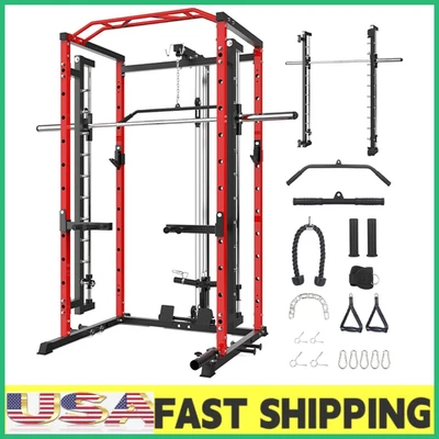 Jaula eléctrica con LAT desplegable, estante de alimentación multifuncional, barra de inmersión para jaula gimnasio en casa Foto 1 de 4