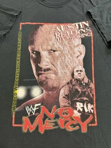 Vintage WWF No Mercy Shirt Stone Cold Steve Austin Rikishi 2000 WCW WWE ECW - Picture 1 of 7