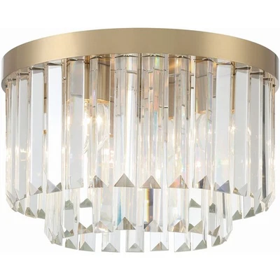 Crystorama HAY-1400-AG Hayes Semi-Flush Mount Aged Brass - Image 1 of 4