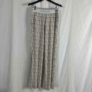Tommy John Women's Second Skin Sleep Pant Size Medium Animal Print Pockets Soft - Picture 1 of 12