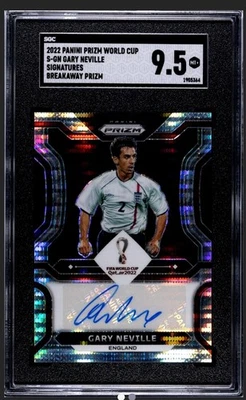 2022 Panini Prizm FIFA World Cup Qatar Signatures Gary Neville Breakaway SGC 9.5 - Image 1 of 3