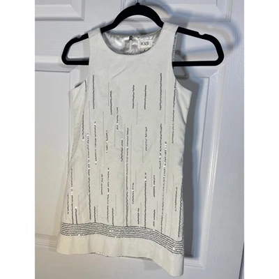 The Children's Place 女孩白色亮片派对连衣裙 8 码无袖闪亮 — 第 1/4 张图片