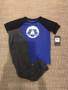 Under Armour boys Short Sleeve Tee and Jogger Set, Lightweight Breathable (4T) - Picture 1 of 2