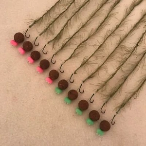 10 x PIATTAFORME CAPELLI EFFETTO ERBA CARICATE CON 15MM THE CRAVE BOILIES FLYNSCOTMAN GROSSOLANO - Foto 1 di 10