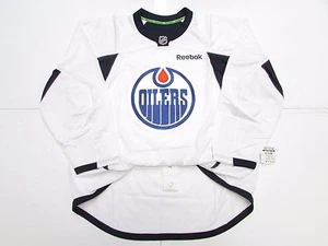 EDMONTON OILERS AUTHENTIC WHITE REEBOK EDGE PRACTICE HOCKEY JERSEY SIZE 58 - Picture 1 of 7