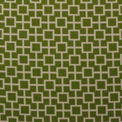 BALLARD DESIGN DOMINO GREEN CATS CRADLE LINEN MULTIUSE FABRIC BY THE YARD 54" W - Image 1 of 4