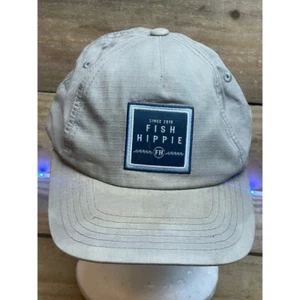 Gorra de pesca Fish Hippie FH desde 2010 para hombre sombrero beige logotipo bordado talla única - Imagen 1 de 8