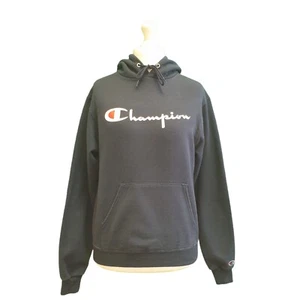 Sudadera con capucha Champion vintage negra con cordón Reino Unido S eu 36 para mujer - Imagen 1 de 6
