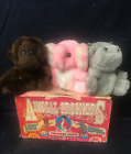 Vtg 1978 Animal Crockers Gorilla Elephant Hippo Stuffed Animals In Original Box