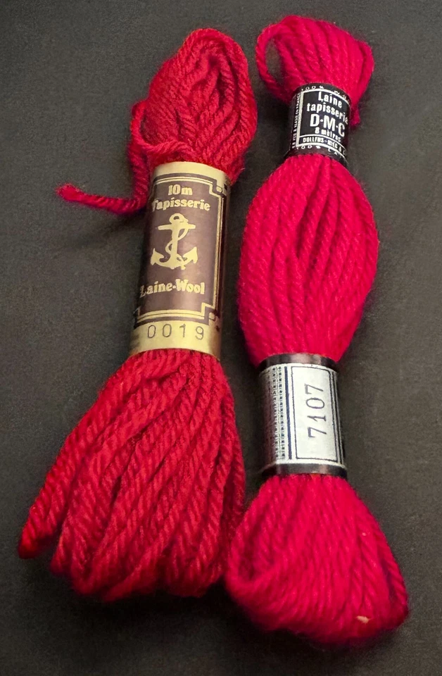 2 madejas 100% lana bordado 0019 7107 tapicería DMC Francia C15k Foto 1 de 2