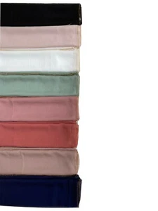 Soft Silky Scarf with Gold Edge Wedding Hijab Wrap Occasion X'Mas Premium Shawl - Picture 1 of 17