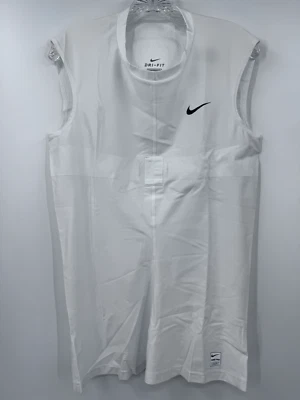 MIAMI DOLPHINS 比赛用 白色 Nike DRI-FIT 无袖压缩衬衫 尺寸 3XL — 第 1/4 张图片