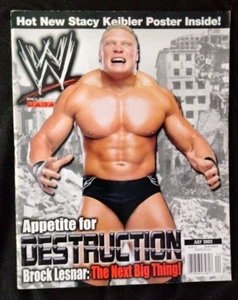 Revista WWE JULIO 2002 Brock Lesnar WWF WCW ECW World Wrestling Entertainment - Imagen 1 de 5